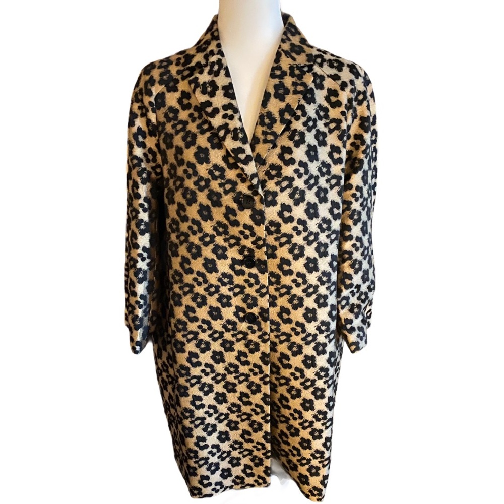 Ann Taylor Floral Leopard Jacquard Jacket - L